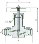QJ-1A 气动管路截止阀产品结构图1