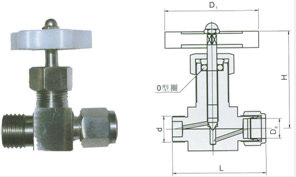 QJ-2气动管路截止阀产品简图