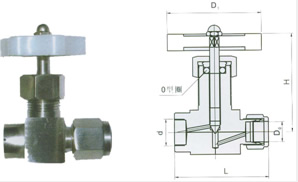 QJ-3气动管路截止阀产品简图
